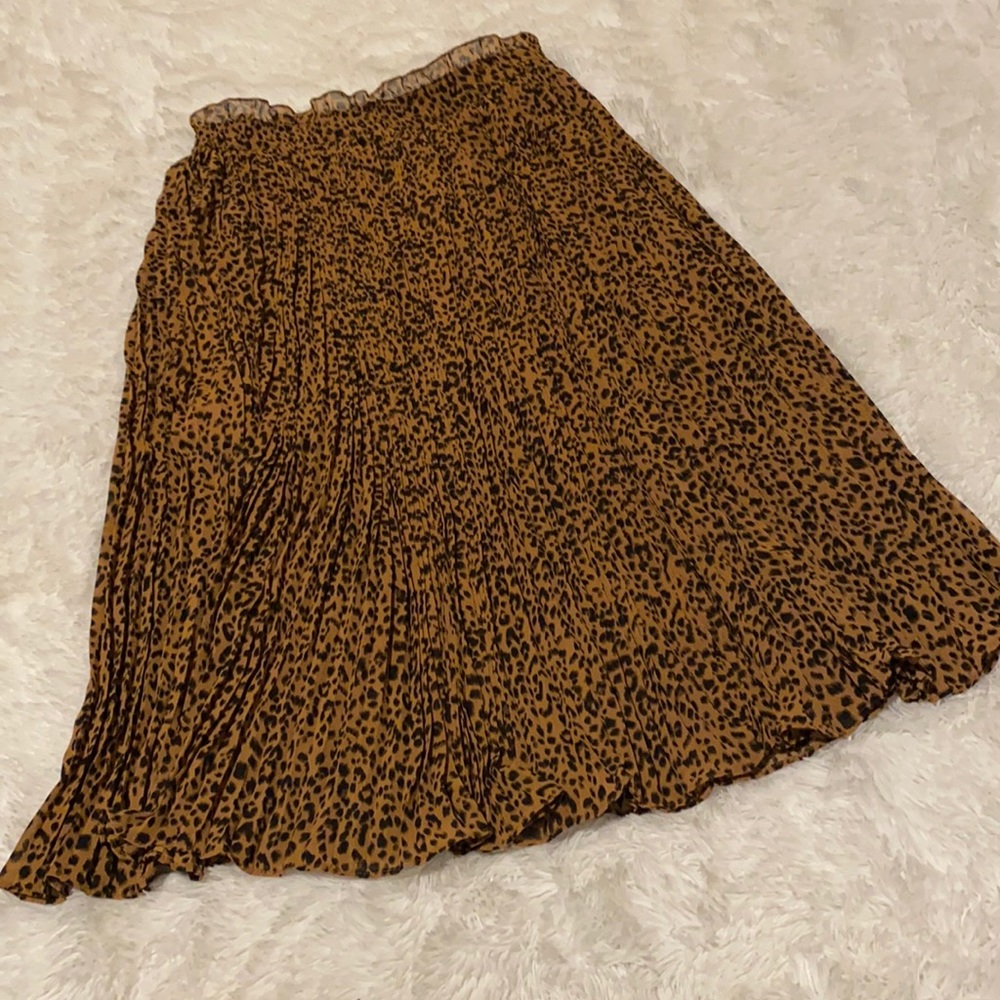 BaeVely Leopard Print Full Maxi Skirt